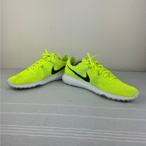 Size 10 - Nike  Flex Fury  Tennis Ball Yellow 705288-700 - Picture 7 of 8